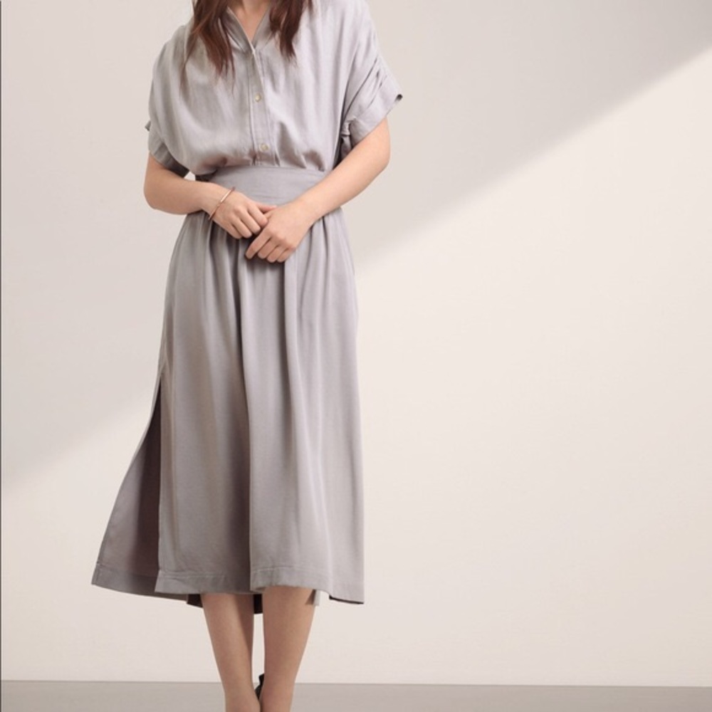 Wilfred Light Gray Midi Skirt